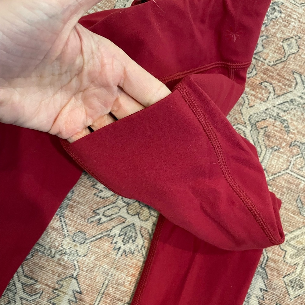 Athleta Girl Red High-Rise Leggings - Picture 2 of 4